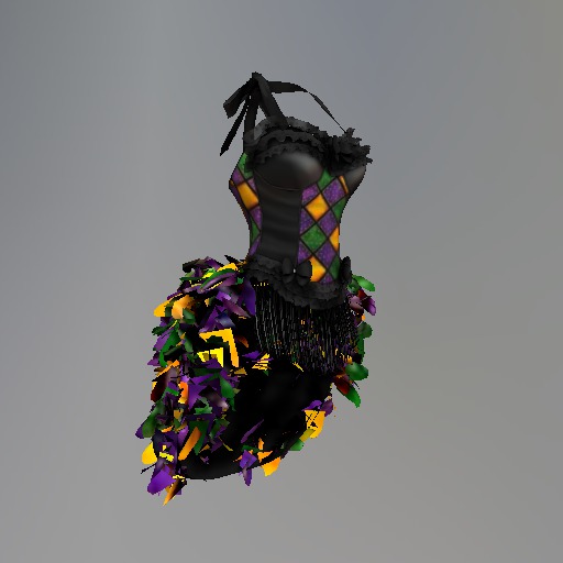 Mardi Gras Krewe Queen Mesh Corset