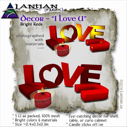 ~L/Fx~Decor: I Love U - Reds