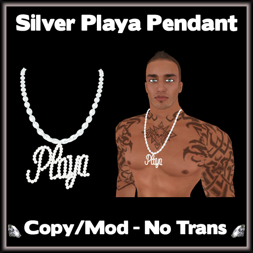 *ICED* Silver Playa Pendant