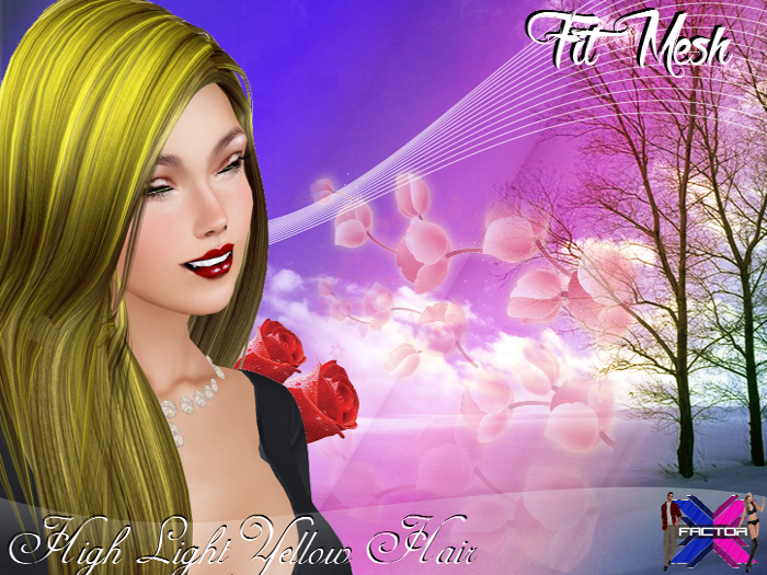 XF - Long Hair Yellow Highlights