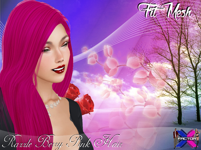 XF - Long Hair  Razzle Berry Pink
