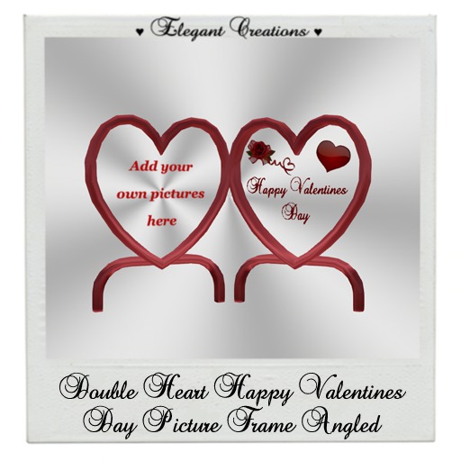 Double Heart Picture Frame angled HVD Boxed