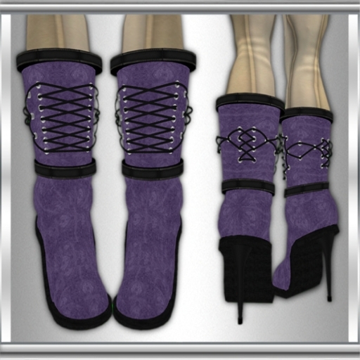 Tied Up Purple Boots