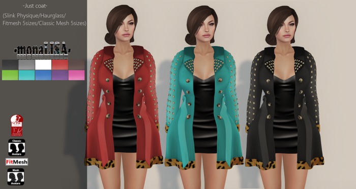 -mL- Lavinia Coat (Hourglass/Physique/Fitmesh) - HUD
