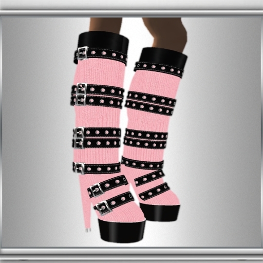 Pink Denim Pony Boots