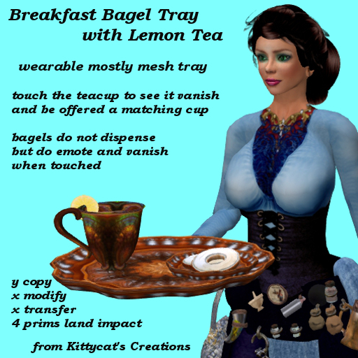 Breakfast Bagel Tray with Lemon Tea box