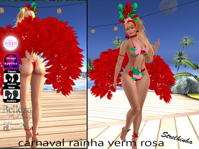 carnaval verm e rosa
