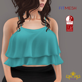 { M.S} Camilla Top Cyan