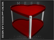 T-3D Creations [ Heart Tray 03 ] Micro and Regular MESH - Full Perm -
