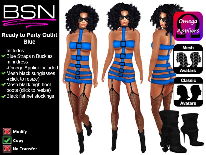 BSN Ready to Party Outfit - Blue