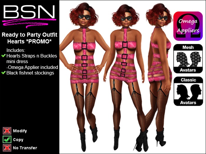 BSN Ready to Party Outfit - Hearts *PROMO*