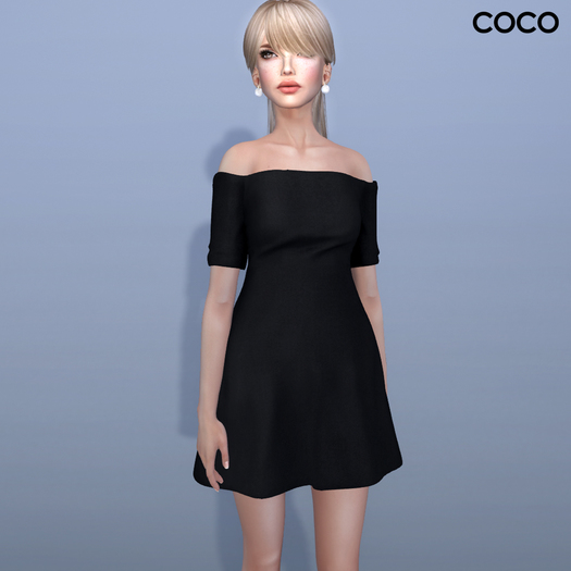 *COCO*_OffShoulderDress_Black