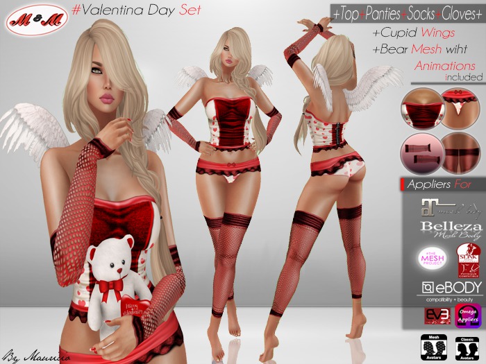 M&M+Valentinas Day Set+Appliers For Mesh Body