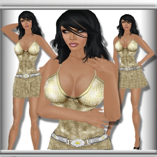 Daisy Flexi Dress Gold