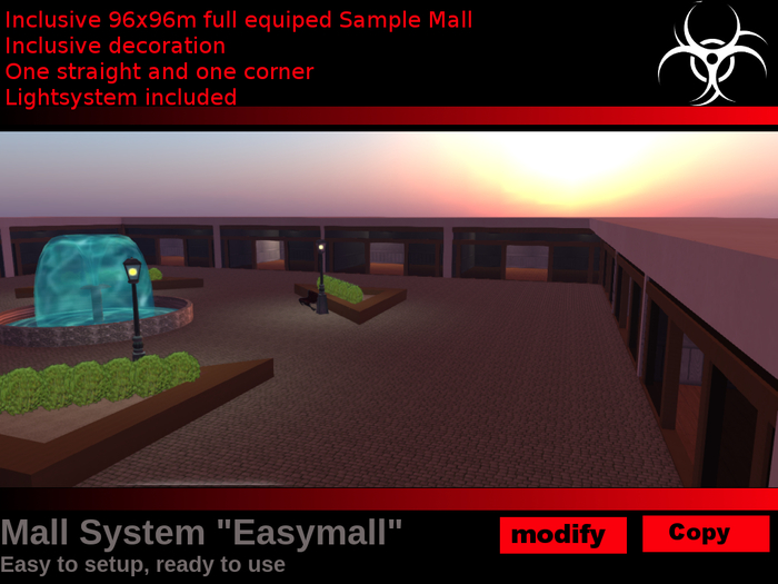 VIRAL. Mall System "Easymall", Copy-Mod, incl. 96x96m Mall