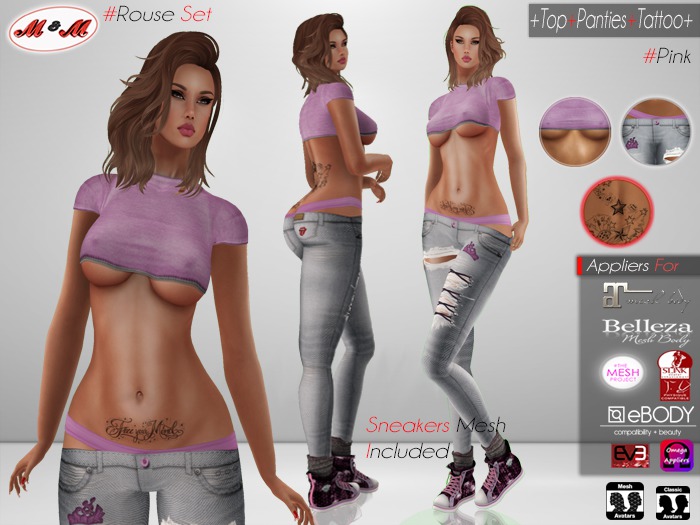 M&M+ Rouse Set Pink+ Appliers Mesh Body*