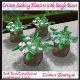 Cosmos Sacking Planters with Single Roses PART MESH (Box)