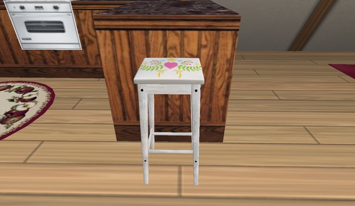 Mesh Kitchen Stool...white