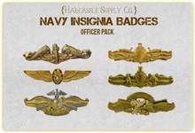 {Harcassle Supply Co.} Navy Badges - OFFICER PACK