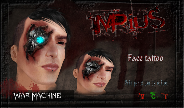 [IMPIUS designs] War Machine - face tattoo