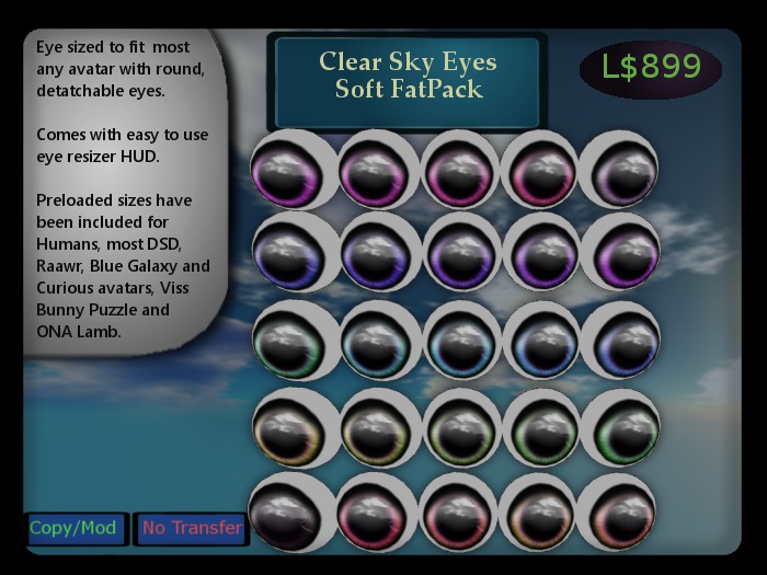 Clear Sky Eyes: Soft FatPack