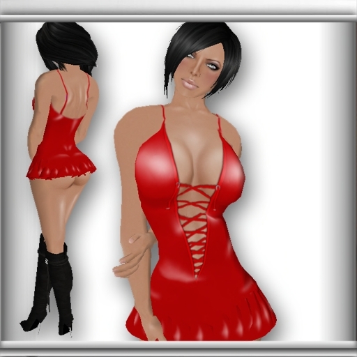 Leather Microdress Red