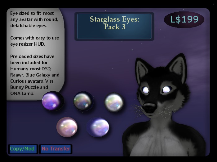 Starglass Eyes, Pack 3