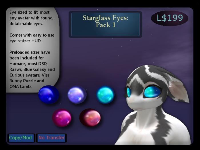Starglass Eyes, Pack 1