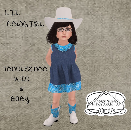 !* AA LIL COWGIRL - BLUE