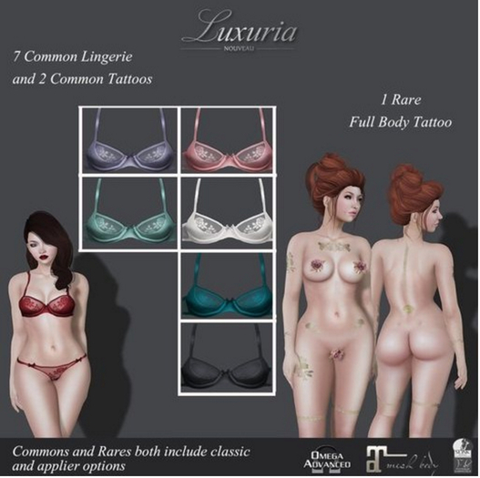 {Luxuria} Rosalie Tattoo RARE