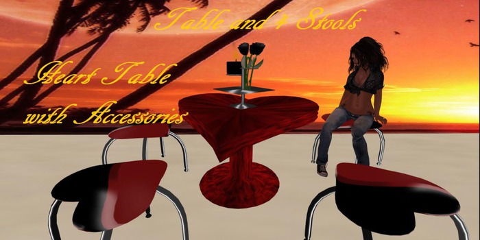 Heart Table and Accessories