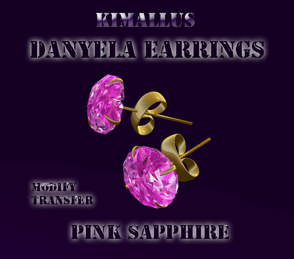 Danyela Earrings Pink Sapphire