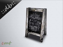 ::db:: White Wooden Chalkboard Do more of what makes you Happy