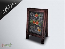 ::db:: Brown Wooden Chalkboard Hot Apple Cider