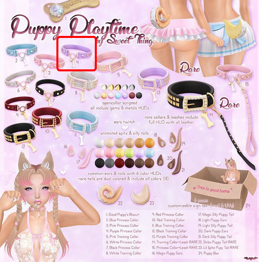 Sweet Thing. Purple Princess Collar