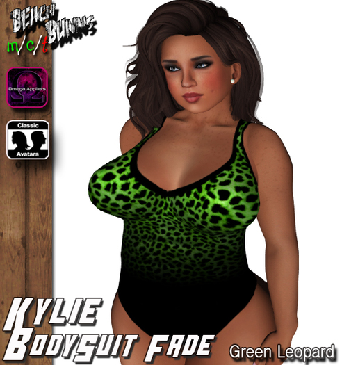 BB. Kylie BodySuit Fade (Green Leopard)