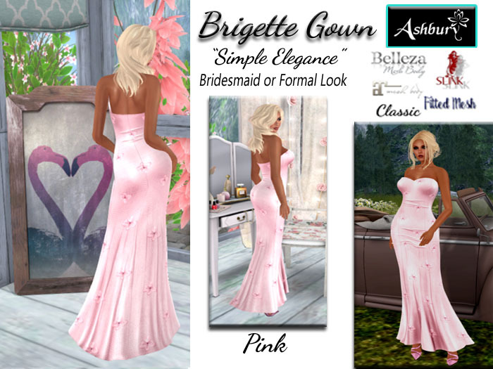 [ASHBURY] Brigette Gown-PINK