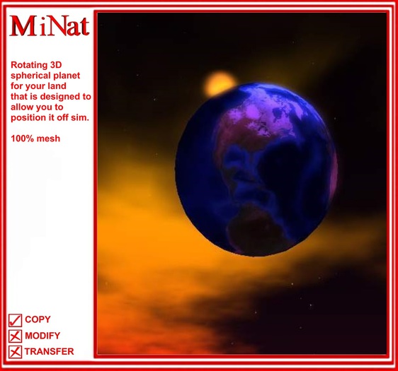 MN Rotating planet Earth - mesh - resize 