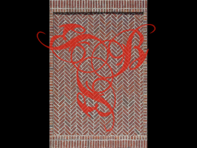 High Resolution Patterned Dark Red Brick Wall with Full Perm Texture Included 7216