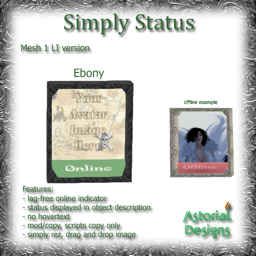 *AD* Simply Status - Mesh - Ebony