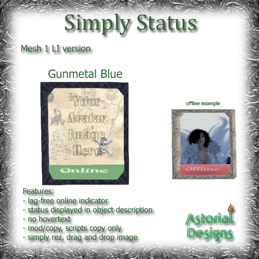 *AD* Simply Status Mesh - Gunmetal Blue