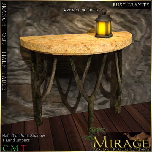 =Mirage= Branch Out Table - Rust Granite