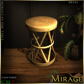 {Mirage} Moroccan Metal Side Table - Brass