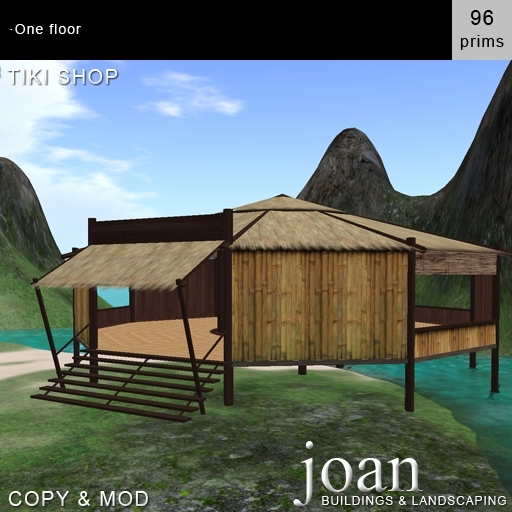 Second Life Marketplace Tiki Shop (or Tiki House) 1 Floor