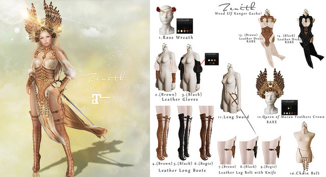 =Zenith=Wood Elf Ranger Leather Long Boots (Brown)-Maitreya