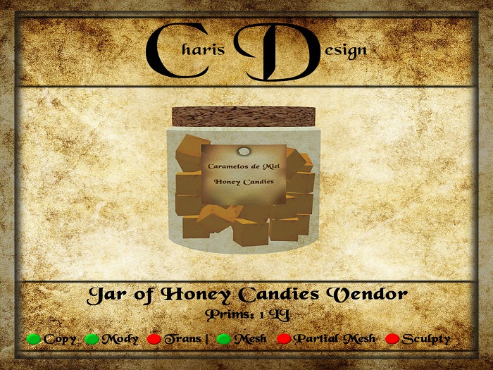 .:CD:. Jar of Honey Candies Vendor