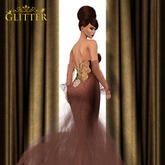 *GLITTER* ELLE GOWN & PANTS MESH PURE WHITE