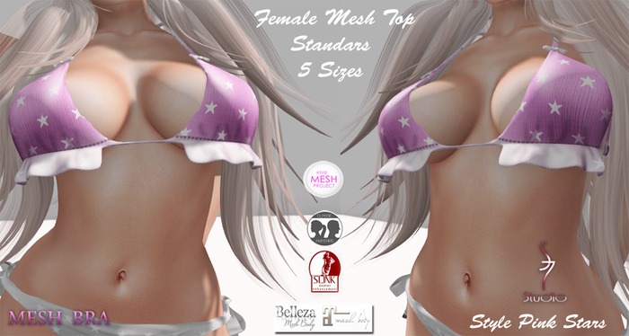 s7  Mesh Women Stars Pink  Bra