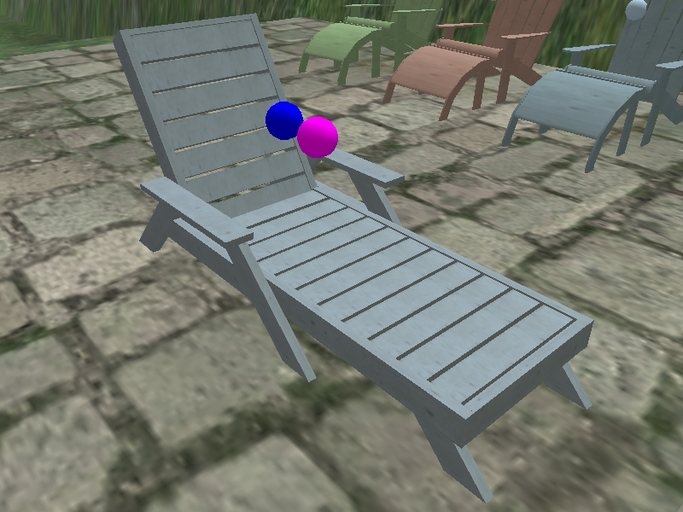 Blue Wood Planks- Chaise Lounge