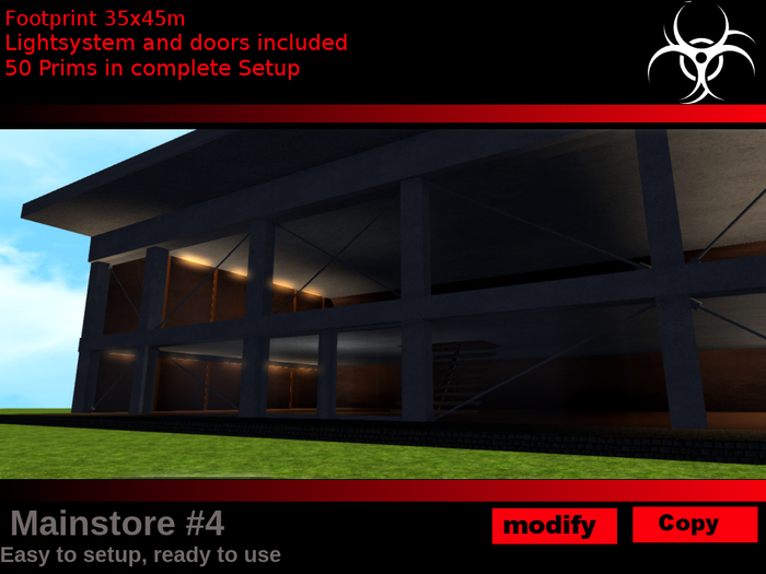 VIRAL. Mainstore #4 -50 Prims, Copy Mod, with lights and doors